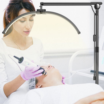 Halbmond -LED -Stehlampe für Wimpernverlängerungen und Nagelbeleuchtung