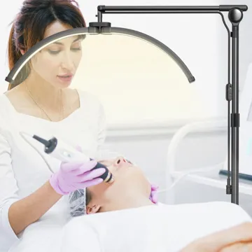 Half Moon LED Floor Lamp for Lash Extensions and Nail Lighting