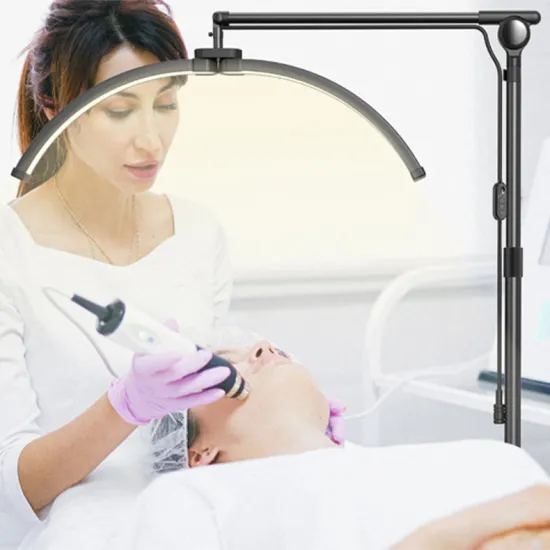 Half Moon LED Floor Lamp for Lash Extensions and Nail Lighting