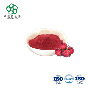 Extracto de extracto de rosela de flores de hibisco seco 10%
