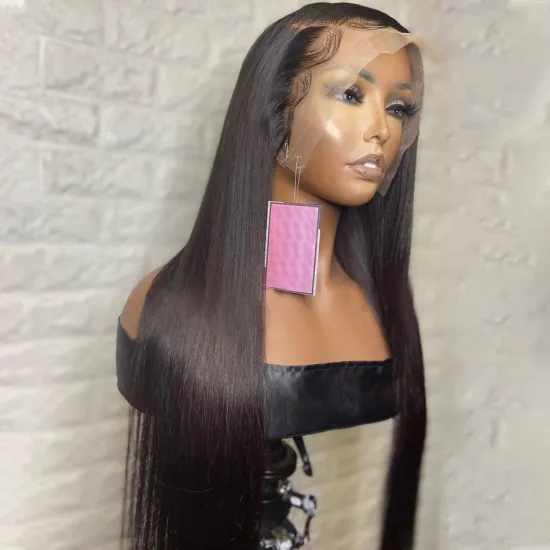 Yeswigs Cheap Hd Full Lace Frontal Wig Raw Brazilian Cuticle Aligned Virgin Human Hair Straight Lace Frontal Wig For Black Women