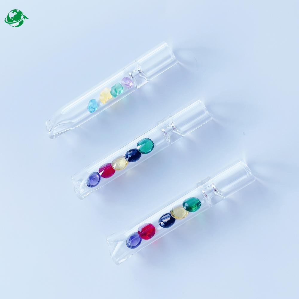 Punta di vetro da 12 mm con diamanti per fumare