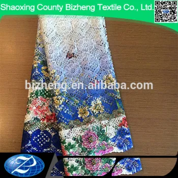 High quality african digital printing cord lace fabric for dress
