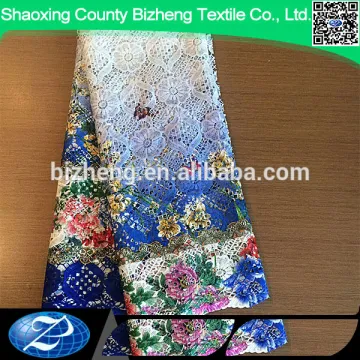 High quality african digital printing cord lace fabric for dress
