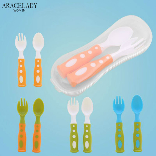 Baby Spoons Feeding Dishes Tableware For Children Flatware Cutlery Spoon Tools-for-patchwork Lot Soup Ladle with Storage Box