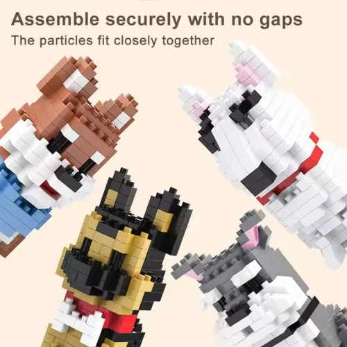 Pet Building Blocks Dog Series plastic toy