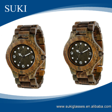 100% NATURAL Wood Bamboo Watch Wood wristwatch with Japan Movement and Battery