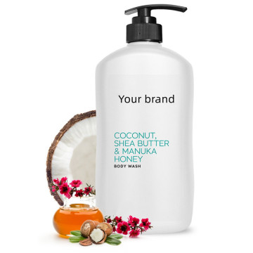 milk white coconut whitening body wash