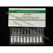 Calcio gluconato inyectable 10%, 10ml