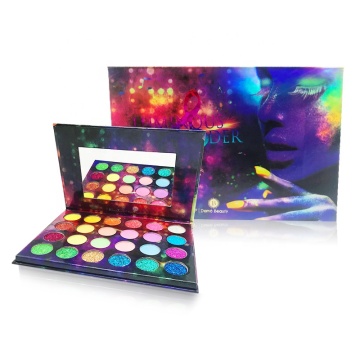 Custom 24 Color Shimmer Glow Eyeshadow for Stage and Blacklighting