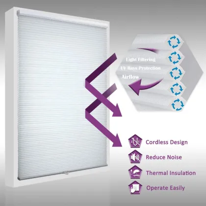 Cordless Cellular Shades: Honeycomb Blinds for Home Windows and Bedrooms