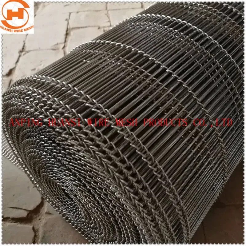 Food Grade 304 Stainless Steel Flat Flex Wire Mesh Conveyor Belt for Bread Baking