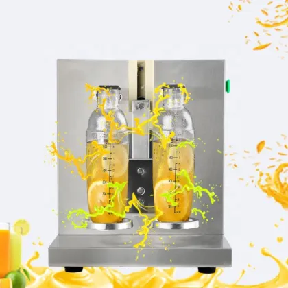 Double Bubble Tea Shaker Machine for Commercial Milk Tea Bottles