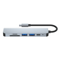 6 In1 dockningsstation 4K USB 3.0 -nav