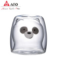 Double Wall Glass Mug Bear Double-layer Glass Mug