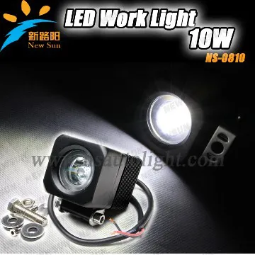 750LM 10W LED Work Lights With Cree Chip 10W LED Light For Motorcycle