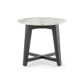 Round marble side table