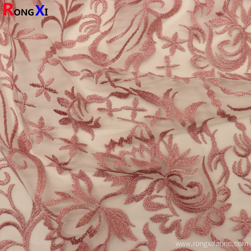 Multifunctional Purple Embroidery Fabric