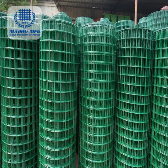50ft Green PVC Coated Steel Welded Wire Mesh Fencing