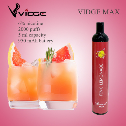 Customized Available Vidge Max 2000 Puffs Disposable Vape