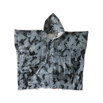 Thermal Insulation PE Foil Windproof Emergency Poncho