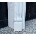 Antique-Style Ornate Fireplace Mantel with Floral Motif