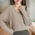 Nouvelle tricot d'automne tout-laine / hiver pour femmes