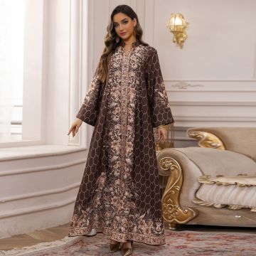 Qowmiyadda Rhinestone Gubashada Maxi Lebbiska