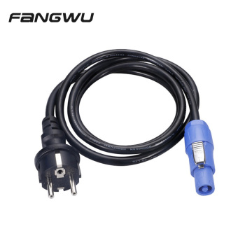 Professional Grade 1 Meter 14 AWG Male PowerCon Cable Featuring European Standard Plugs