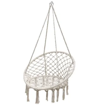 Boho Style Macrame Swing Hammock Chair with Competitive Price for Bedroom Furniture
