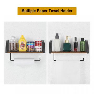 Wall Mount Kitchen Storage Shelf with Paper Holder