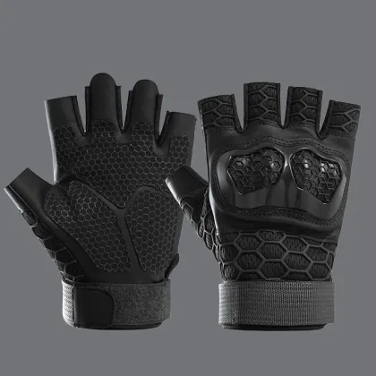 SONVICE Half Finger Heavy Duty Hard Knuckle Gloves: Combat, Motorcycle, Climbing, Tactical & Shooting Gear