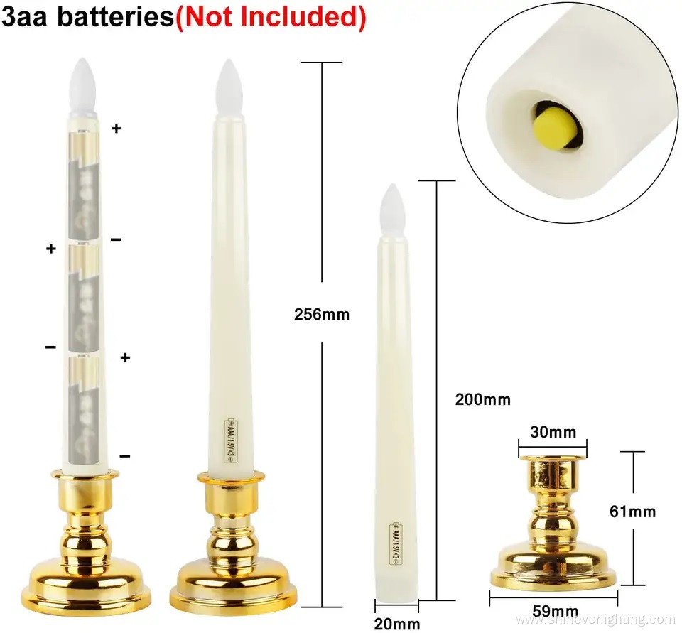 Flameless Timer Function Battery Flickering LED Tea Light