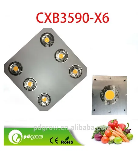 Indoor Plant Growing Used cxb3590 600w cob led grow light with 90degree lens