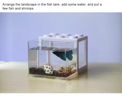 MINI Desktop Turtle Tank Aquarium for Nano Fish