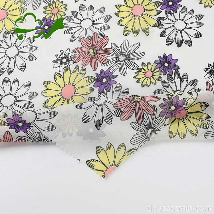 100D Blumen bedruckter Polychiffon-Stoff