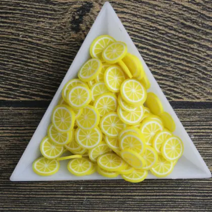 Plastic 100g Artificial Lemon Slices for Cake and Ice Cream Decoration