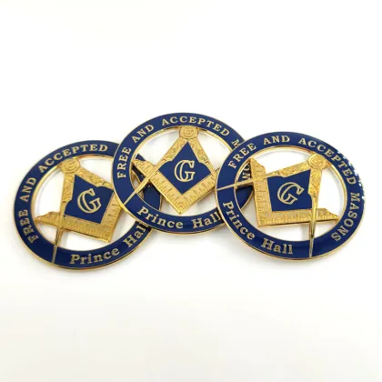 Order of the Eastern Star Gavel Car Emblem - 3 Inch Round Masonic Auto Emblem