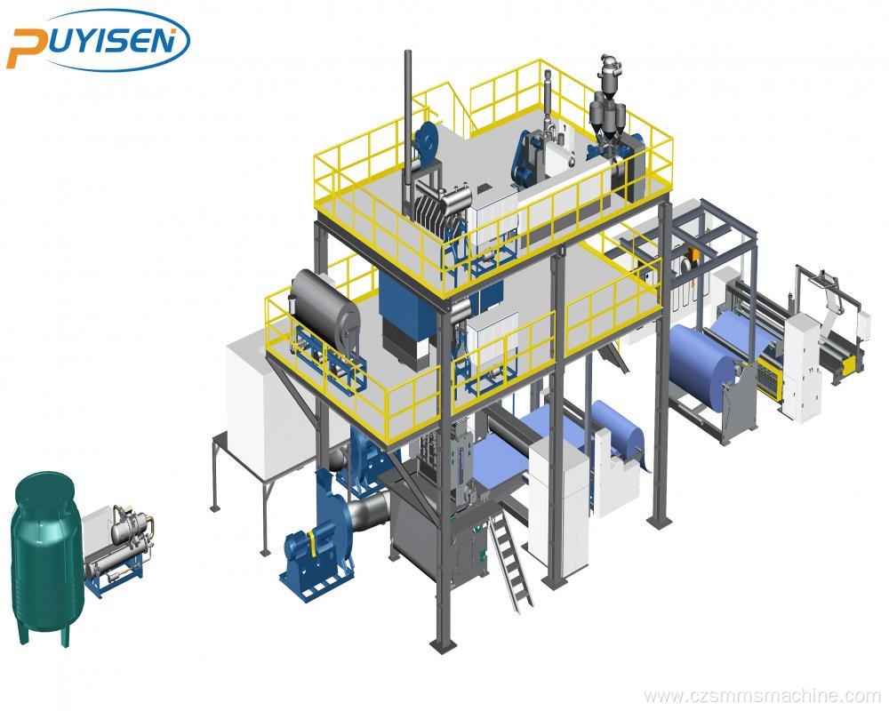 Single S spunbond non-woven fabric production line