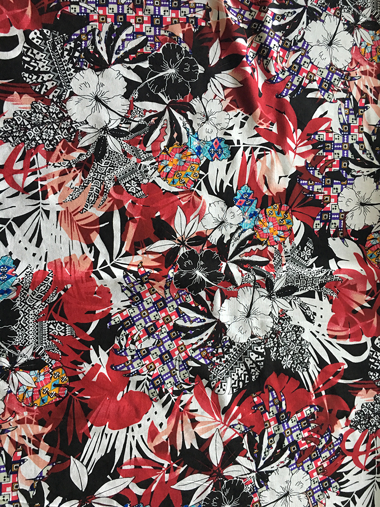 Tropical Design Rayon Challis 30S Printing Woven Fabric