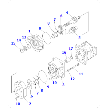 Loader WA150-1/WA180-3 gear pump 705-51-20180