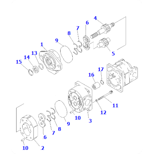 Loader WA150-1/WA180-3 gear pump 705-51-20180