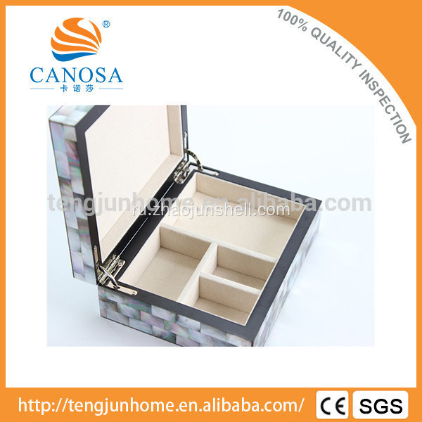 Wholesale black mother of pearl inlaid jewelry box