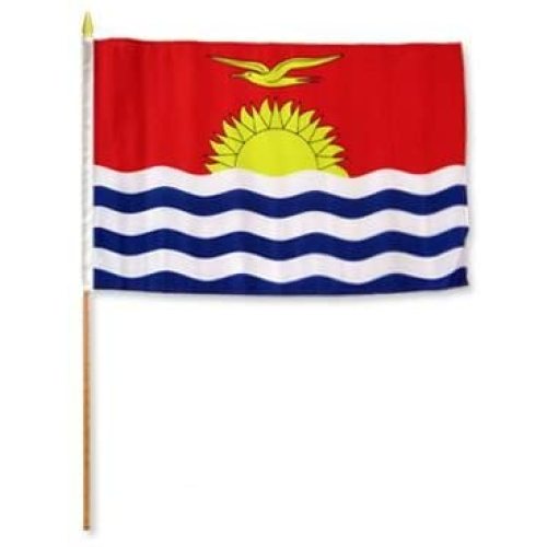 Kiribati National Banner Promotion Flying Handing Flags