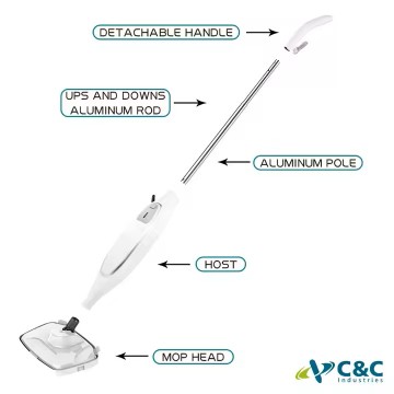 Portable Steamer Mop 10 In1 Triangle Head Handheld High Temperature Sofa Electric Floor Steam Mop Cleaner