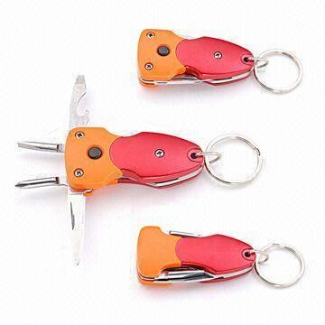 7 Functions Pocket Knives, Made of Stainless Steel Body and Aluminum Handle