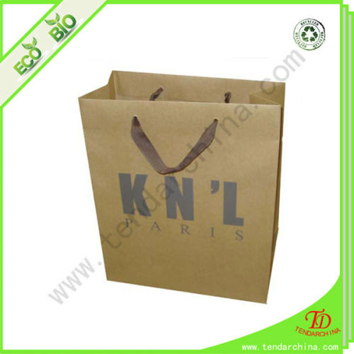 With Cotton Handles For Shopping Kraft Brown Paper Bag