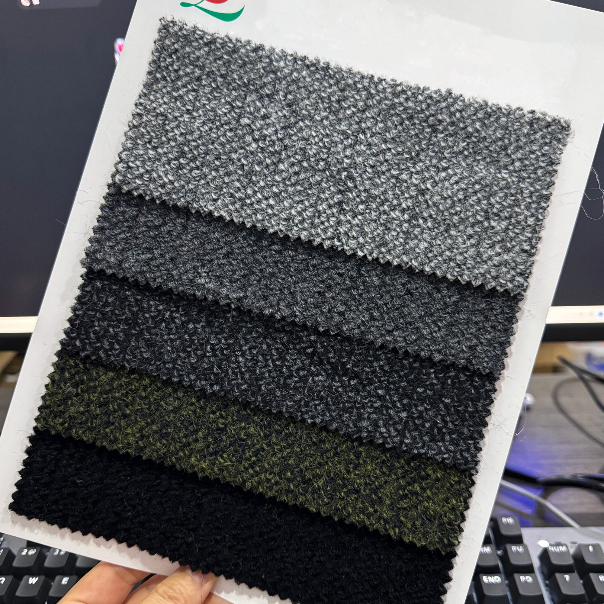 wool polyester tweed fabric