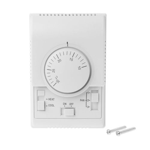 AC 220V Room Mechanical Thermostat Control Switch Air Conditioner Fan Coil Temperature Controller