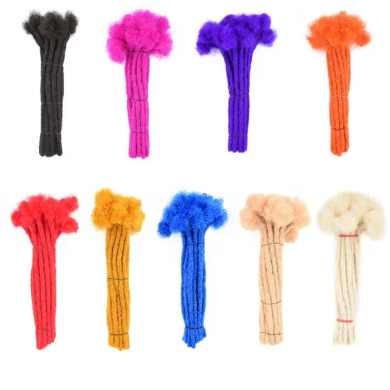 Dreadlocks Human Hair Extensions Natural Hair Dreadlock Puffs  Afro Kinky Hair Bulk Wholesale